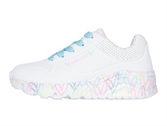 Skechers Uno Lite sneakers hvid med hjerter